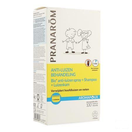 Aromapoux Bio Spray Anti poux 30 ml + shamp.125 ml + peigne  -  Pranarom