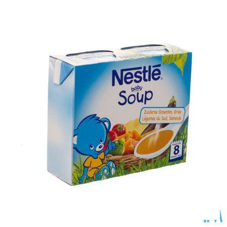 Nestle Baby Soup Zuiderse Groenten Gries 2x250 ml  -  Nestle