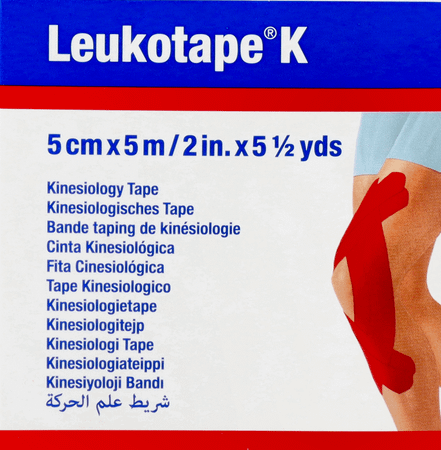 Leukotape K Kleefwindel Elast Rood 5,0cm x 5m 1