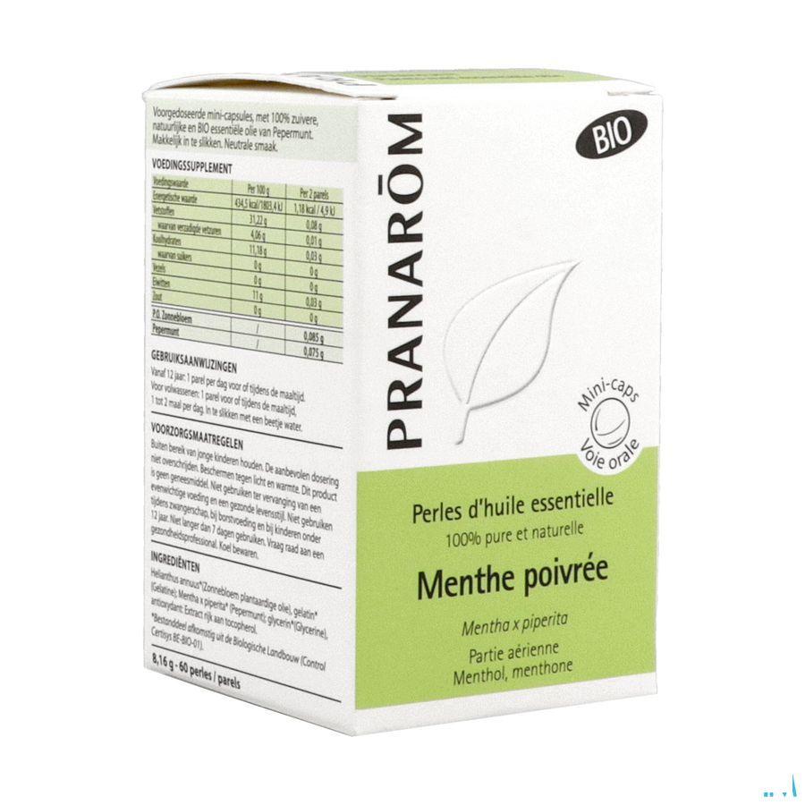 Aromaperles Pepermunt Capsule 60  -  Pranarom