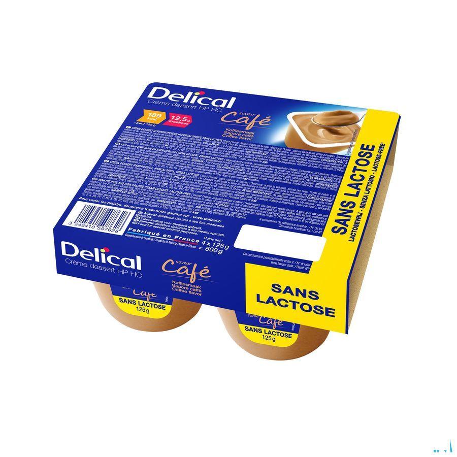 Delical Creme Dessert Hp-hc zonder lact.koffie 4x125 gr  -  Bs Nutrition