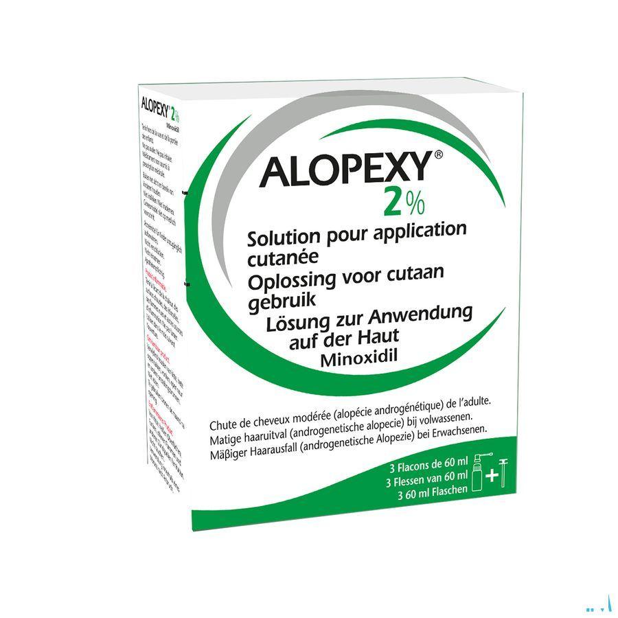 Alopexy 2 % Liquid Flacon Plast et 3x60 ml