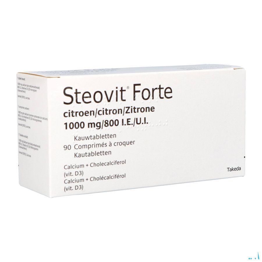 Steovit Forte Citron 1000 mg/800UI Comprimes Croq 90