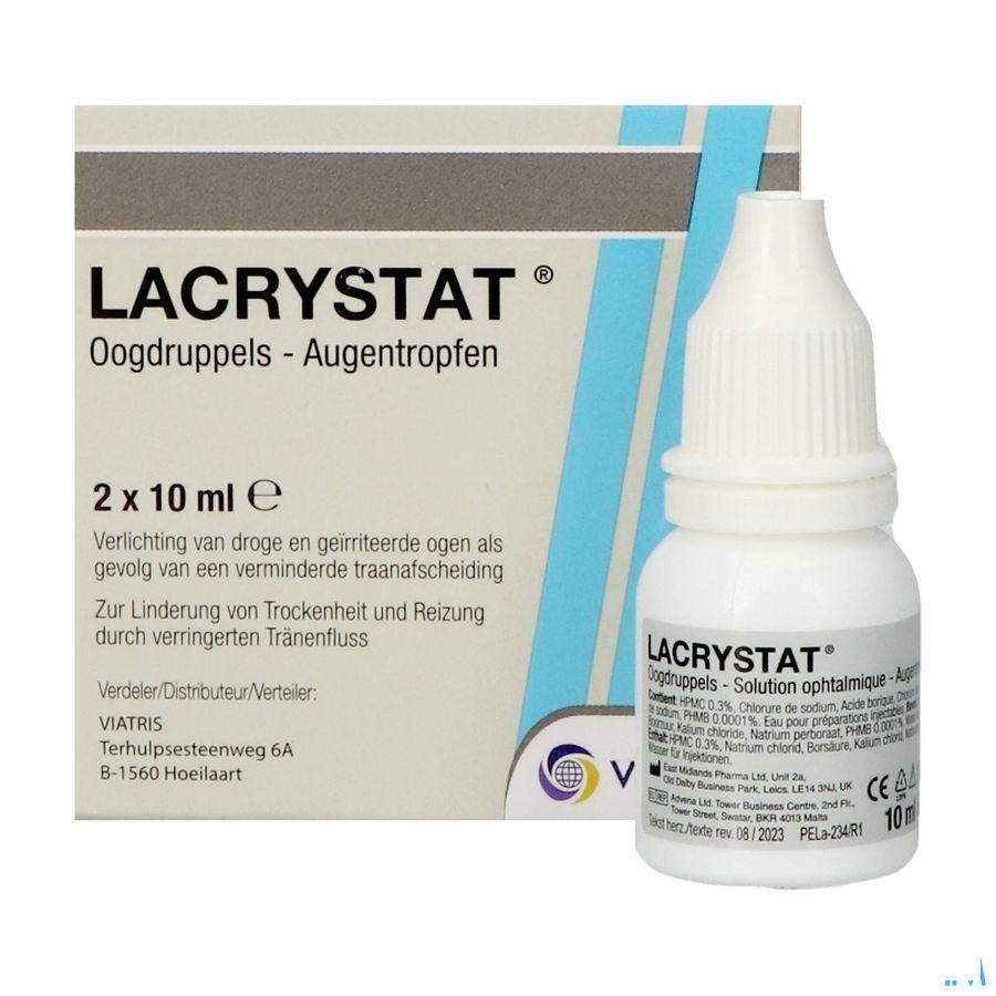 Lacrystat Collyre Flacon 2x10 ml