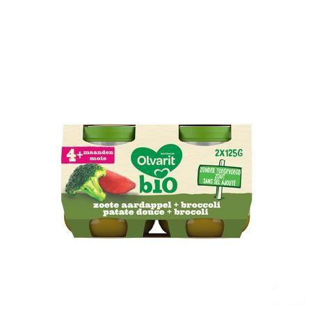 Olvarit Bio Patate Douce Broccoli 4M 2X125G  -  Nutricia