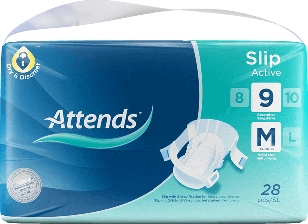 Attends Slip Active 9 Medium 1x28