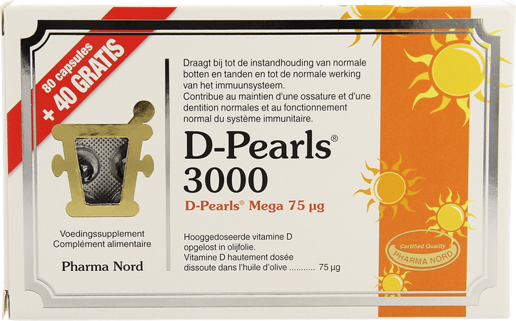 D-pearls 3000 Capsule 80 + Capsule 40 Pack  -  Pharma Nord