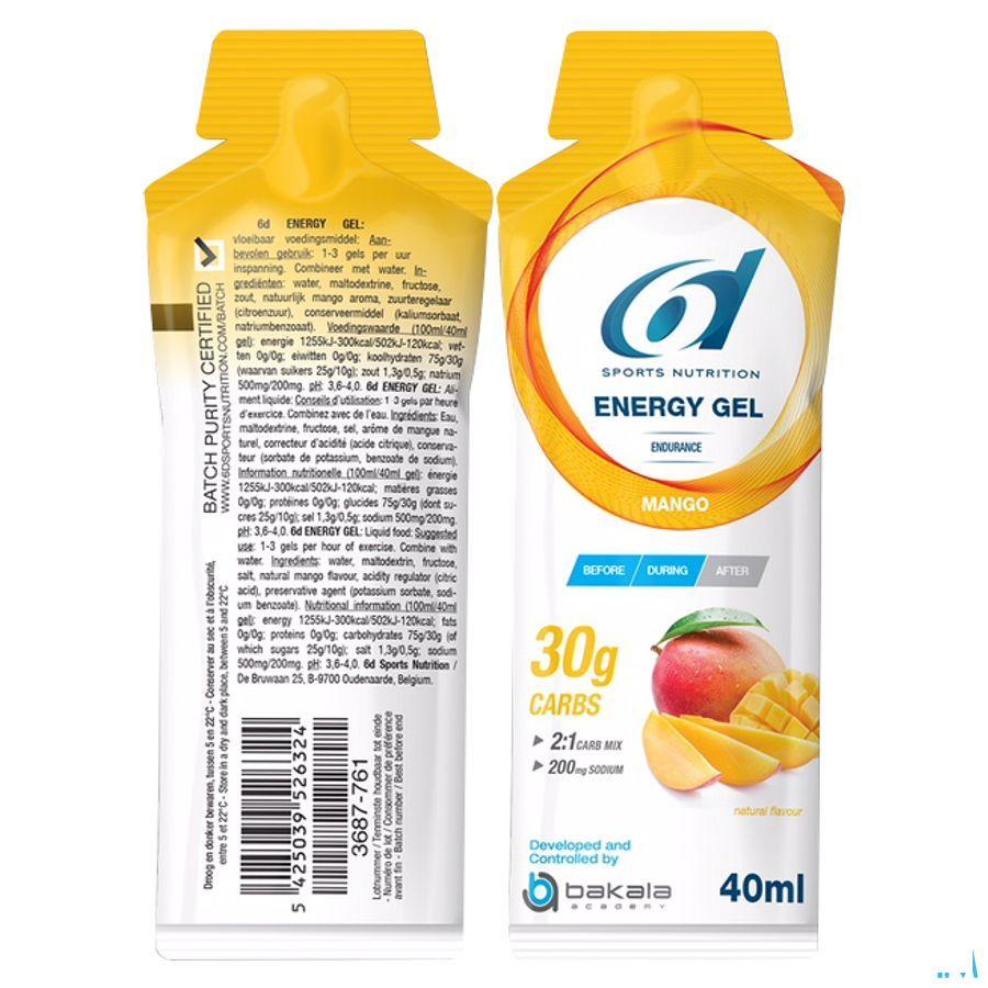 6d Sixd Energy Gel Mango 12x40 gr