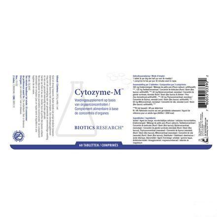 Biotics Cytozyme-M 60 tabletten  -  Energetica Natura