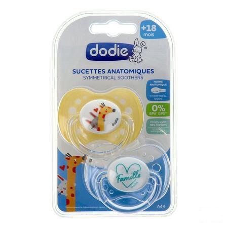 Dodie Fopspeen Anatomisch Silic. + 18m Fan A44 2