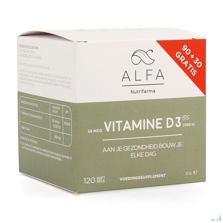 Alfa Vitamine D3 50 mcg Softgel 120  -  Nutrifarma