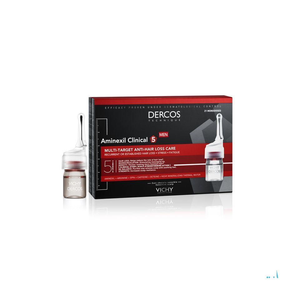 Vichy Dercos Aminexil Clinical 5 Men Ampullen 21x6 ml  -  Vichy