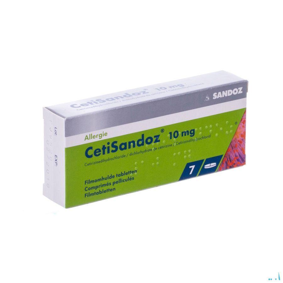 Cetisandoz Sandoz Comprimes 7 X 10 mg 