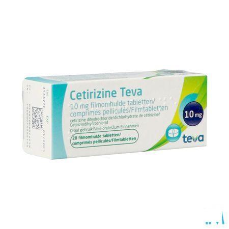 Cetirizine Teva 10 mg Comprimes Pellicules 20 