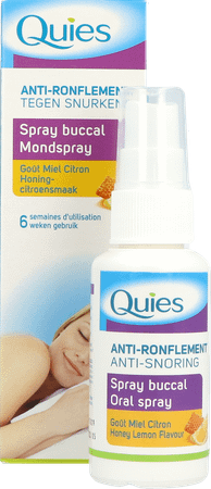 Quies Tegen Snurken Honing-citroen Mondspray 70 ml  -  Quies