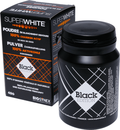 Superwhite Zwart Editie Actief Koolstofpoeder