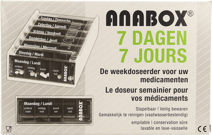 Anabox Pilbox 7 Dagen Wit Nl/Fr