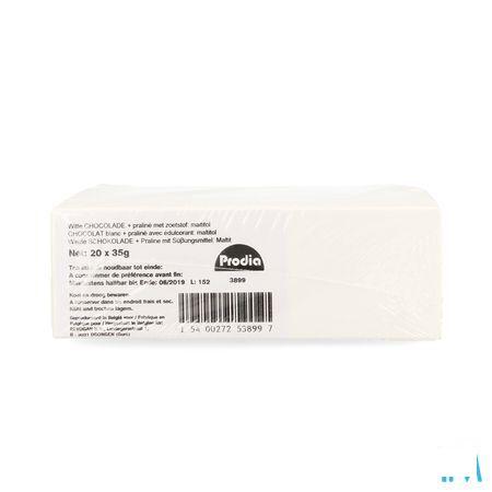 Prodia Reep Chocolade Wit Praline 20x35 gr  -  Revogan