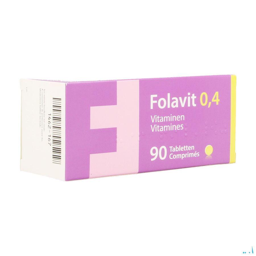 Folavit 0,4 mg Comprimes 90 X 0,4 mg 3761517  -  Kela Pharma