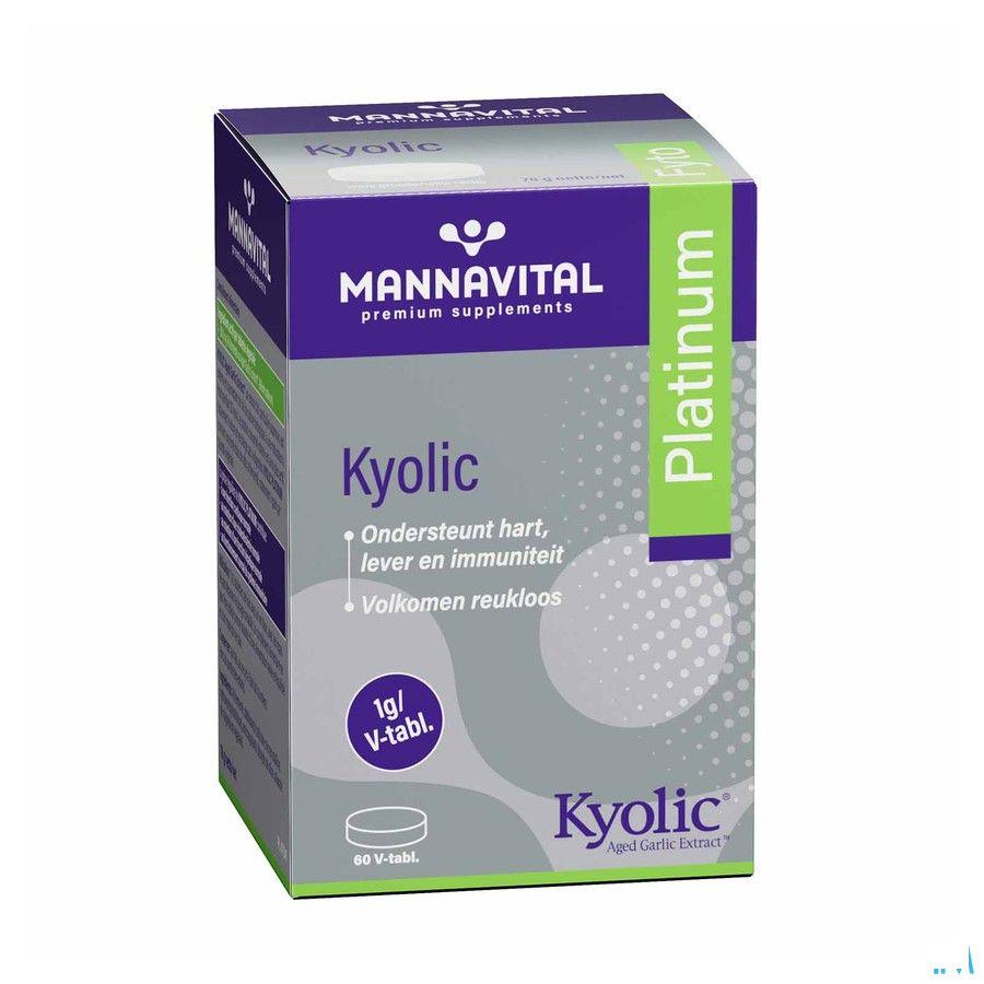 Mannavital Kyolic Platinum (gefermenteerde Knoflook) 60 caps
