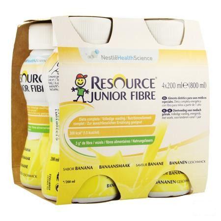 Resource Junior Fibre Banaan 4x200 ml  -  Nestle