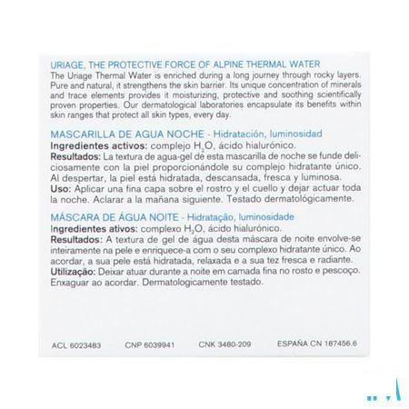 Uriage Eau Thermale Masker Water Nacht 50 ml