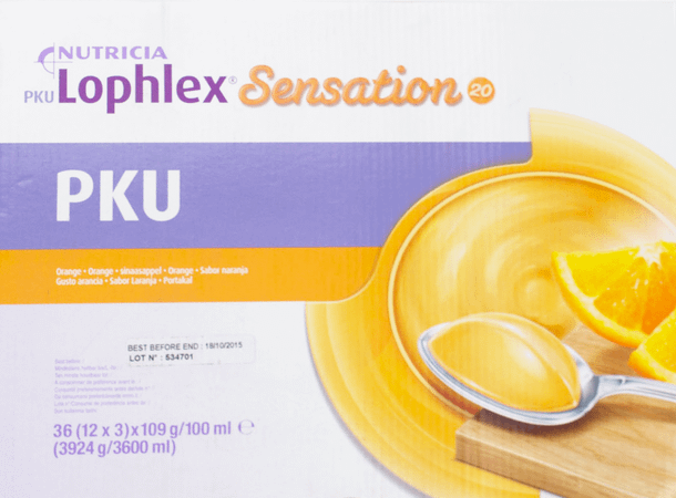 Pku Lophlex Sensation 20 Juicy Orange 36x109g  -  Nutricia