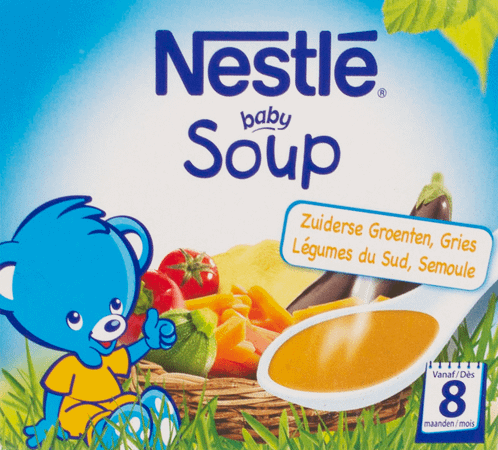 Nestle Baby Soup Zuiderse Groenten Gries 2x250 ml  -  Nestle
