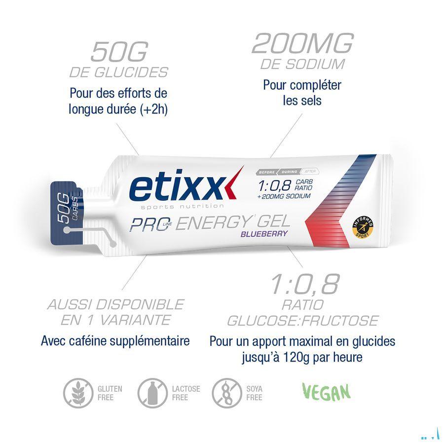 Etixx Double Carb Energy Gel Prol.Blueberry12X60ml  -  Ceres Pharma