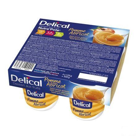 Delical Nutra Pote Appel Abrikoos 4x125 gr  -  Bs Nutrition