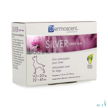 Dermoscent Silver Spot et. Hond 10-20kg 4x1,2 ml 