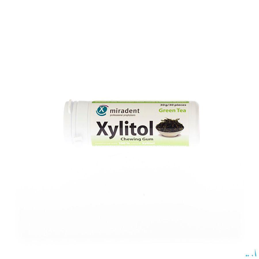 Miradent Kauwgom Xylitol Groene Munt Zs 30  -  Eureka Pharma