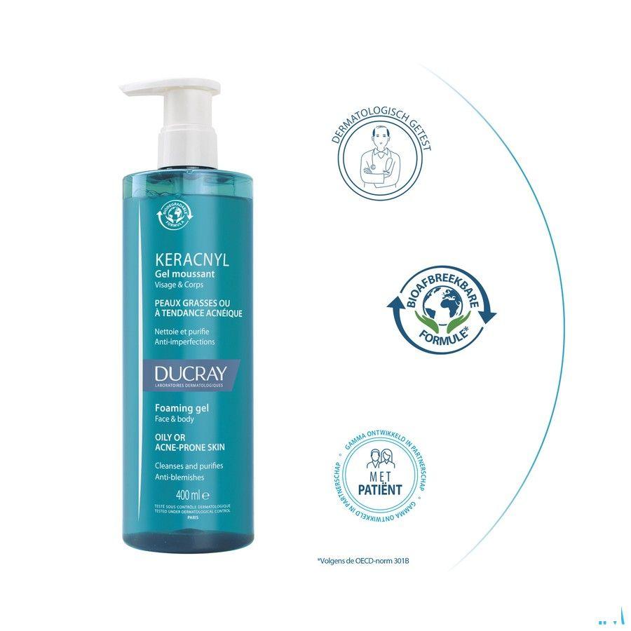 Ducray Keracnyl Gel Moussant 400 ml  -  Ducray Benelux
