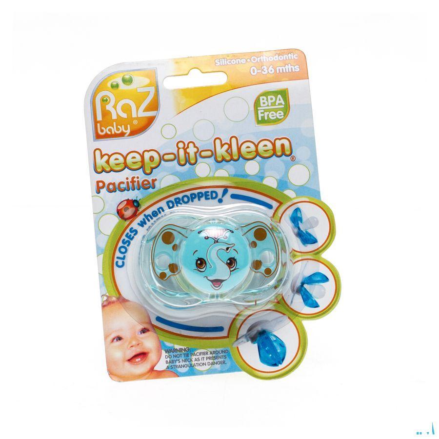 Raz Baby Keep It Clean Sucette Elfy Elephant  -  Solidpharma