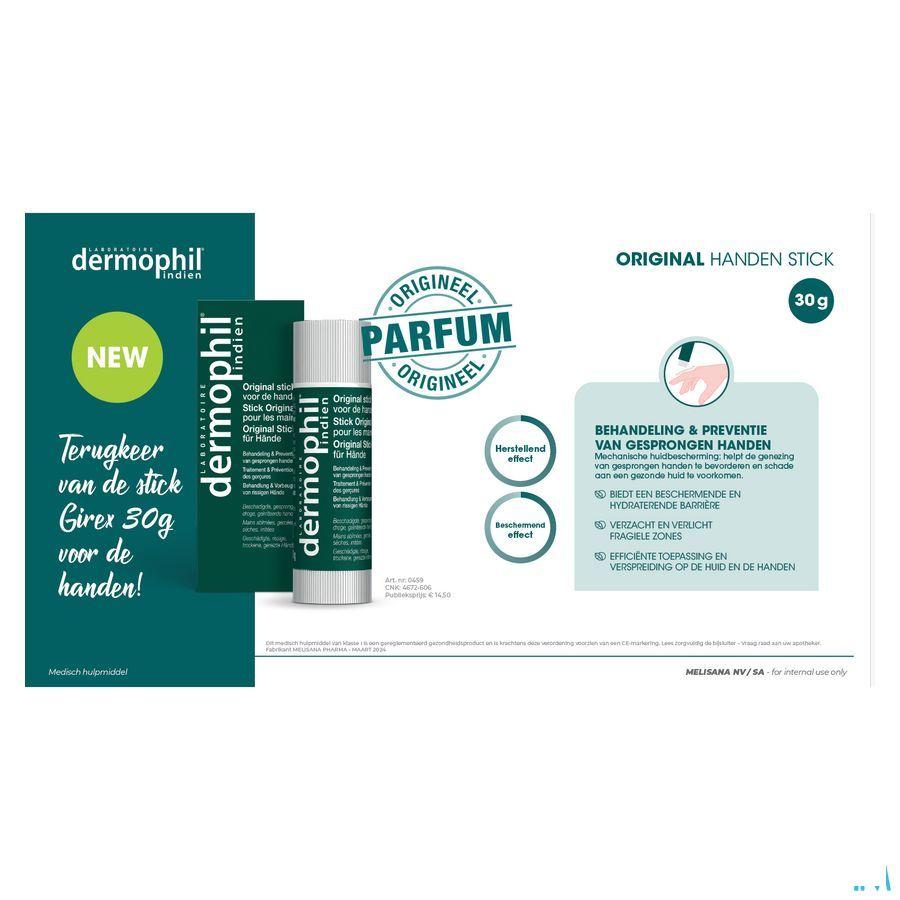 Dermophil Indien Originele Stick Handen Stick 30 gr