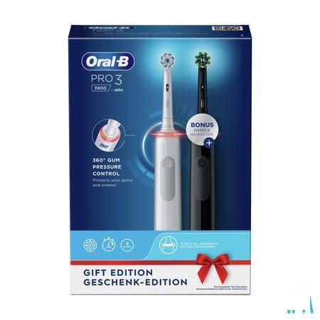 Oral-B Pro3 3900 Duo White Black Eb60+Eb50Brb Box