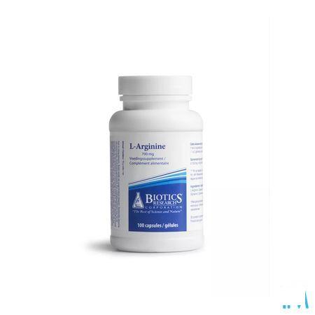 Biotics L-Arginine 700mg 100 capsules  -  Energetica Natura