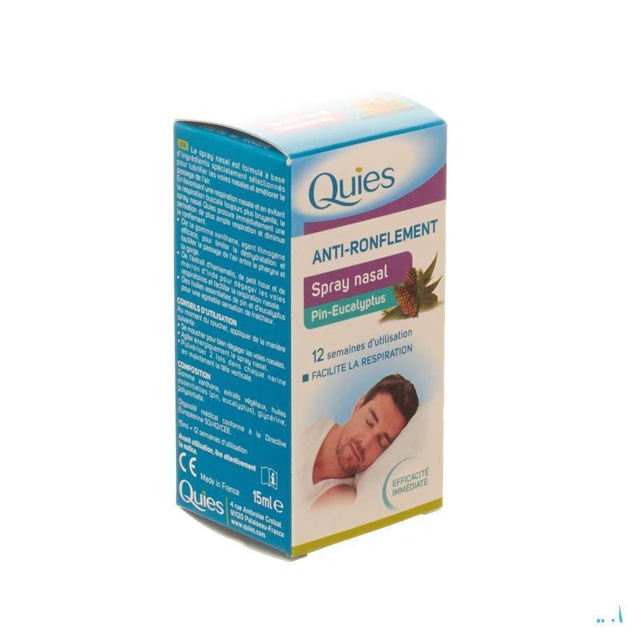 Quies Tegen Snurken Den-eucalyptus Neusspray 15 ml  -  Quies