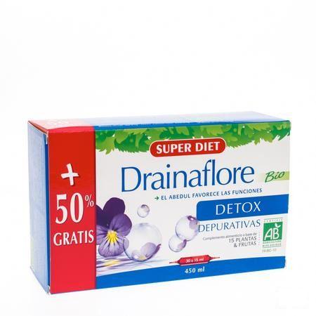 Super Diet Drainaflore Bio +50% Ampoule 30x15 ml