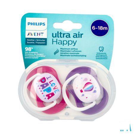 Philips Avent Fopspeen 6M+ Happy Girl  -  Bomedys