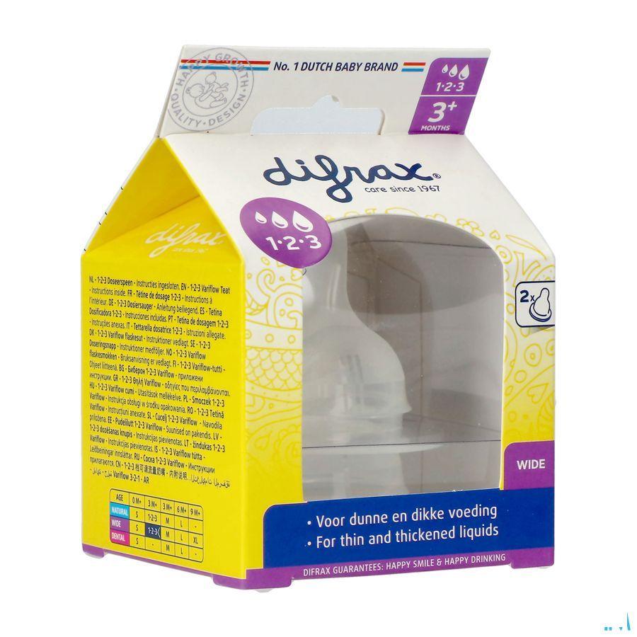 Difrax Flessenspeen Natural Wide 1-2-3 677  -  Difrax