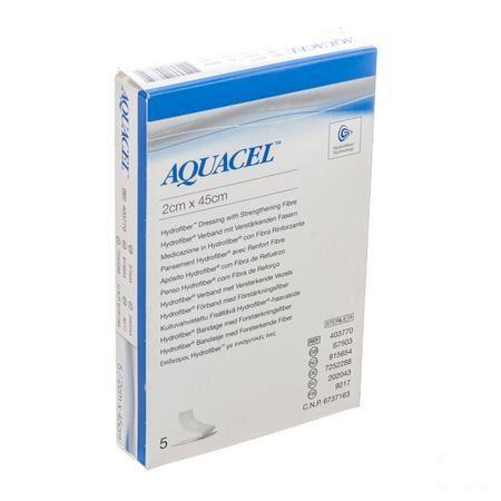 Aquacel Verband Hydrofiber + versterking 2x45cm 5  -  Convatec