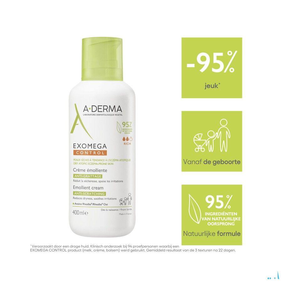Aderma Exomega Control Creme Emollient Tube 400 ml  -  Aderma