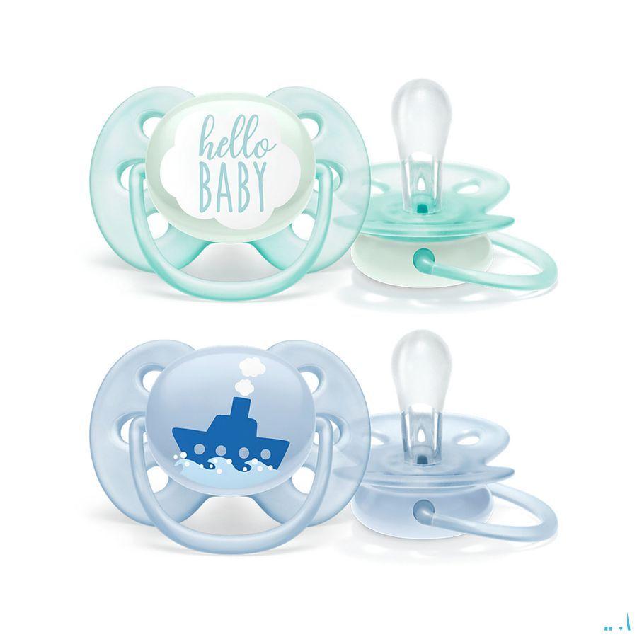Philips Avent Fopspeen 0M+ Soft Boy  -  Bomedys
