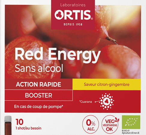 Ortis Red Energy Citroen Gember Bio zonder alc 10x15 ml  -  Ortis