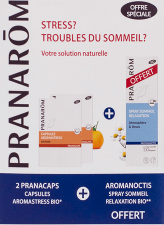 Aromanoctis Slaapspray 100ml + Aromastress 2X30  -  Pranarom