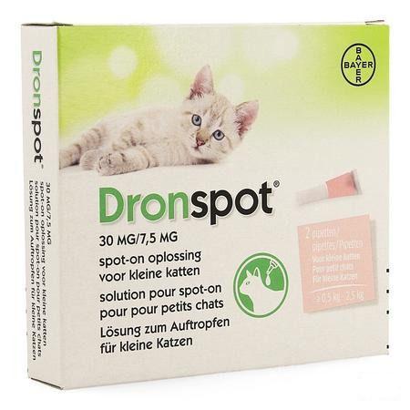 Dronspot 30 mg/7,5 mg Spot-On Kat Kl.>0,5-2,5Kg Pip2