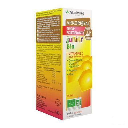 Arkoroyal Versterkende Siroop Junior Bio Fl 140 ml  -  Arkopharma