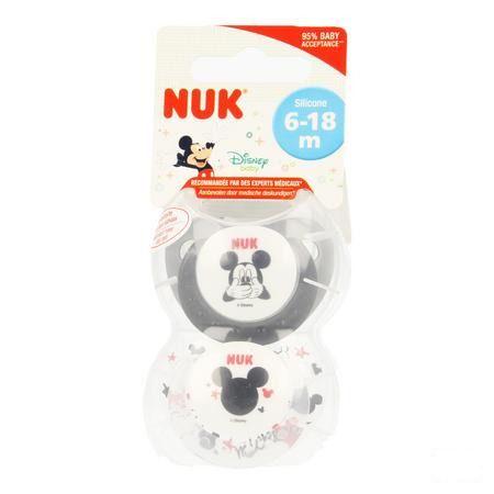 Nuk Sucettes 2 Trendline Mickey 6-18m 2  -  Eureka Pharma
