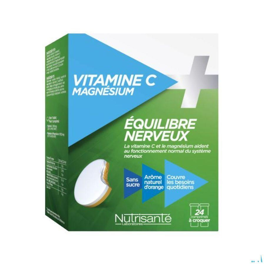 Vitamine C + magnesium Comprimes A Croquer Tube 2x12  -  Nutrisante